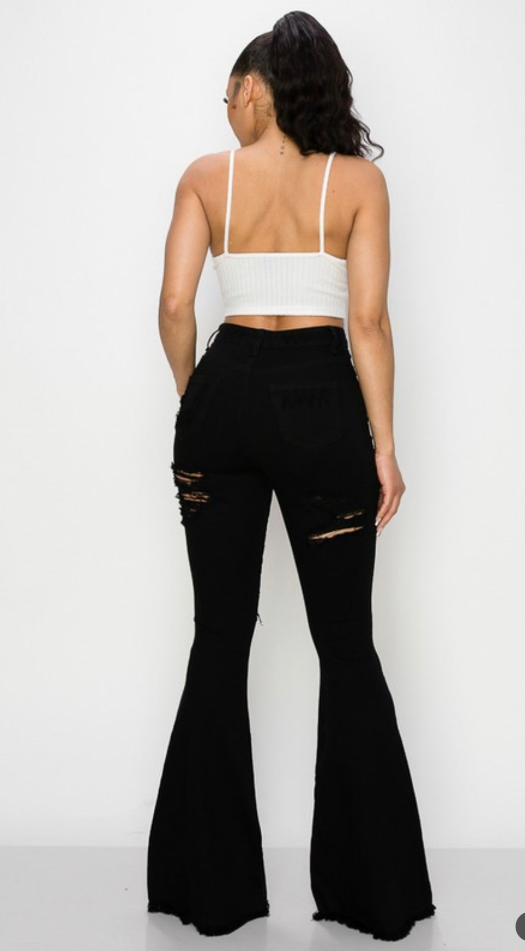 "Black Out" Flare Jeans