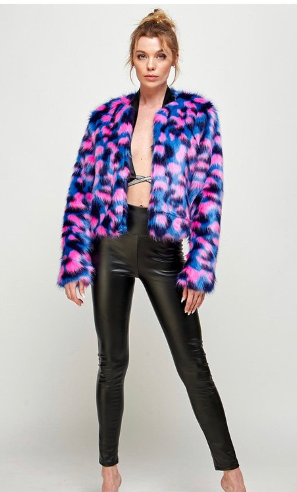 "Out Spotted" Faux Fur Jacket